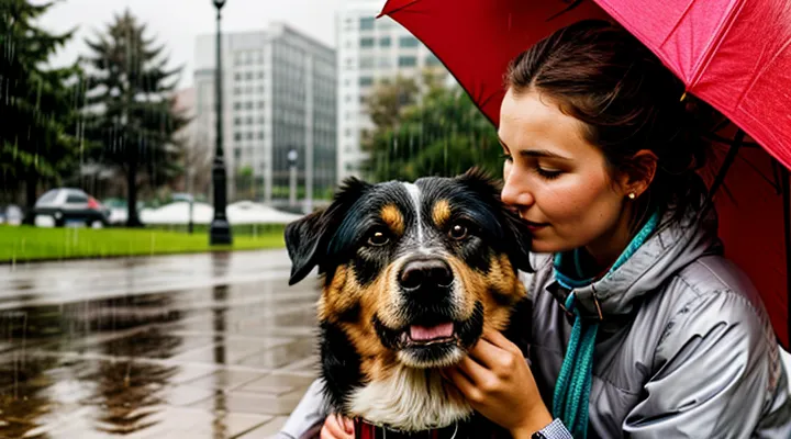 Что делать, если собака боится ходить в туалет на улице в дождь.