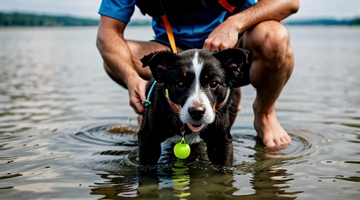 Как научить собаку плавать, если она боится воды.