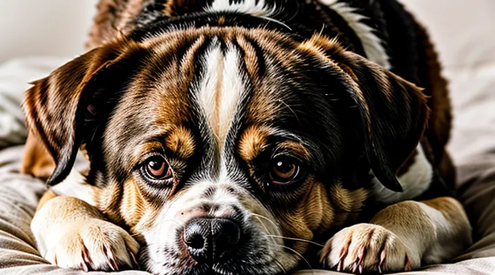 Почему собака высовывает кончик языка, когда спит.